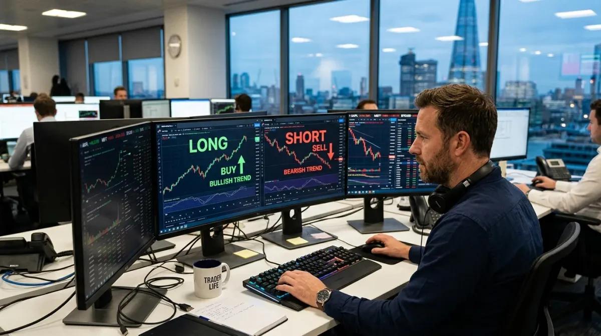 What does it mean to be "long" and "short" in trading?
